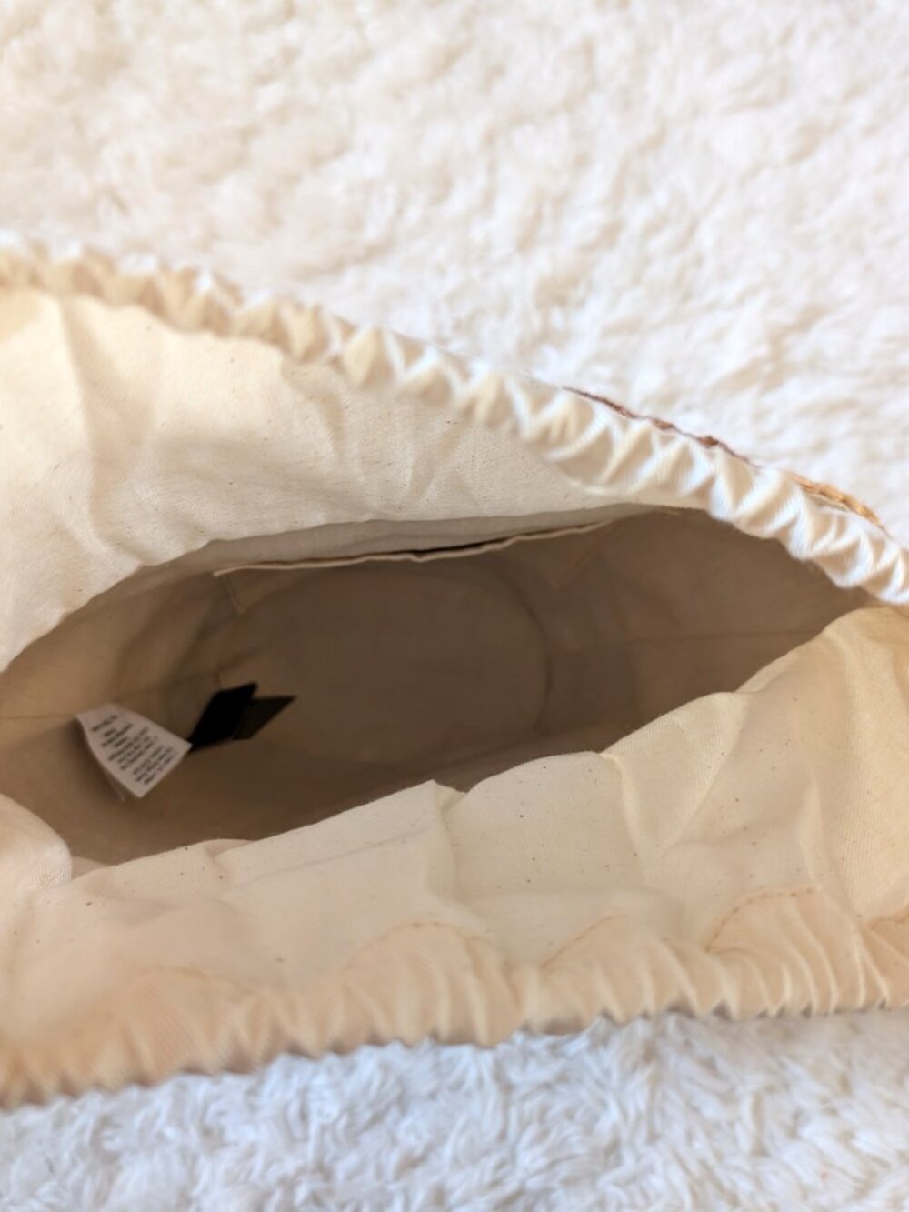 NWT J. Crew Sedona Basket Bag in Straw with Mesh (color: burnt caramel) - Picture 7 of 9